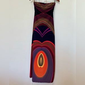 Forever 21 size M strapless Dress. Funky multicolored design.
